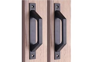 AWEN 2 pcs Carbon Steel Sliding Barn Door Handle Wood Gate Door Pull Handle 19.6cm(Sold by MING+)