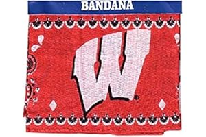 GAME DAY OUTFITTERS Gameday Outfitters NCAA Wisconsin Badgers Traditional Bandana, One Size, Multicolor