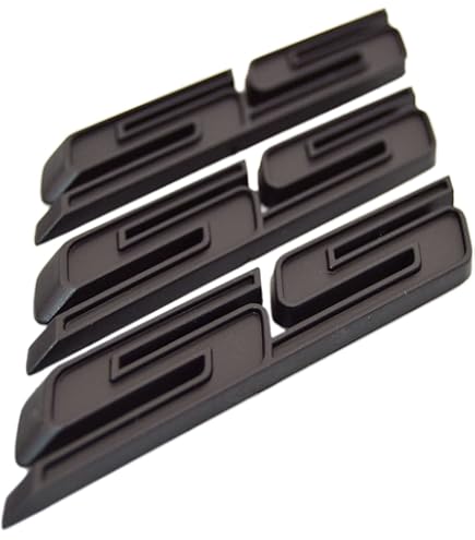 Camaro Cobalt Impala SS Decals 3-Pack Black & Chrome SS Badge Emblem Decals For Chevy Camaro, Cobalt, Impala - Fender & Trunk Chevy Emblem Decals - Foto 2