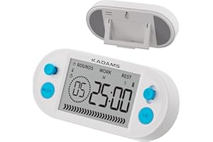 KADAMS Pomodoro Timer with Interval Countdown - Study, Gym & Exercise Timer with Magnets Stand (Blue)