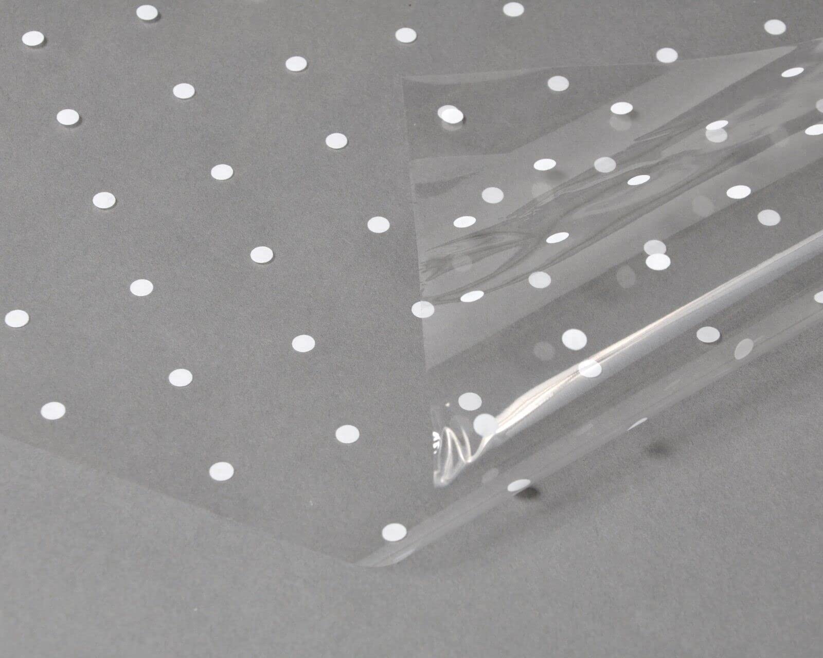 Cellophane Wrap Hamper Florist Film - 800mm x 2 Meters (Supplied in a Folded Sheet) - White Dot | Wrapping Paper & Gift Wrap for Bouquets, Baskets & Hampers