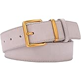 GOTOANT Wide Women Suede Leather Belt for Dresses Jeans Fashion Gold Buckle Ladies Waist Belts