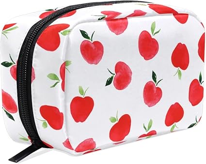 Amazon ミヤビヤ コスメポーチ りんご柄 リンゴ柄 林檎柄 くだもの柄 果物柄 フルーツ柄 化粧ポーチ コスメバッグ プチギフト 大きめ かわいい 雑貨 誕生日 プレゼント 旅行用 出張 妹 お姉さん ペンケース 文房具 オフィス用品