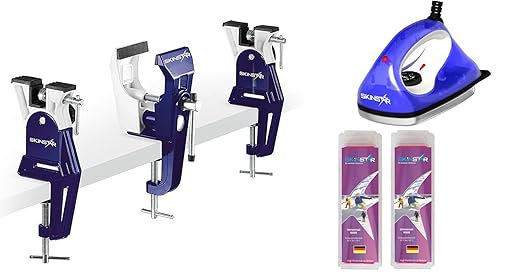 SkinStar Skiwax Set Skispanner Bügeleisen und Universal Wachs 250g