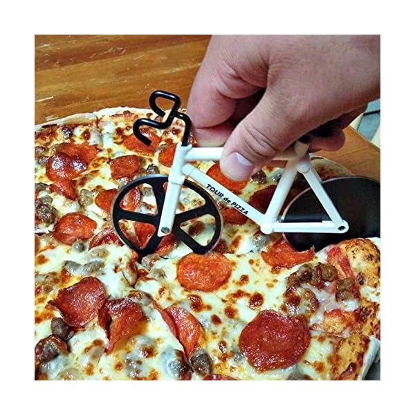 Bicycle Pizza Cutter - The Tour de Pizza Cutter by SOHO Kitchen - A Fun Gift for Cyclists and Pizza Lovers