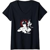 Women's Death Note Ryuk and Light with Halo Anime V-Neck T-Shirt