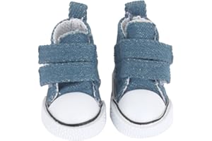 AugFrog A Pair of Doll Canvas Shoes for 12-14 inch Dolls, Fashionable and Versatile Doll Sneakers Doll Casual Shoes, 8 Colors to Choose from, Bright and Colorful, for Your Kids (Gray)