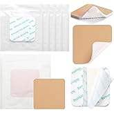 Geiserailie 20 Pcs Silicone Foam Dressing Without Border Highly Absorbent Adhesive Bandages Non-Bordered Foam Dressings for Wound Care Bed Sore Leg Ulcer Diabetic Ulcer(3 x 3 Inches)