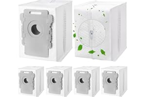 IECO 6 Pack Reusable Vacuum Bags with Zipper for iRobot Roomba, Compatible with iRobot Roomba Bags i&s&j Series, Replacement for i3+, i4+, i6+, i7, i7+(7550), j7, j7+, i8+, s9+, Automatic Dirt Disposal Bag
