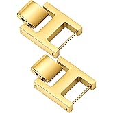 2 Pcs Gold Watch or Bracelet Fold Over Clasp Quick Release Replacement Metal Strap Stainless Steel Watch Extension Clasp Jewelry Fold Extender Closures for Jewelry Making DIY Craft