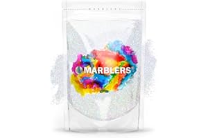 MARBLERS Holographic Glitter [Rainbow White] 3oz (85g) | Fine | Non-Toxic, Vegan, Cruelty-Free | Face, Body, Eyeshadow, Hair, Festival, Party Makeup | Nail Art, Polish | Resin, Tumbler, Slime, Craft