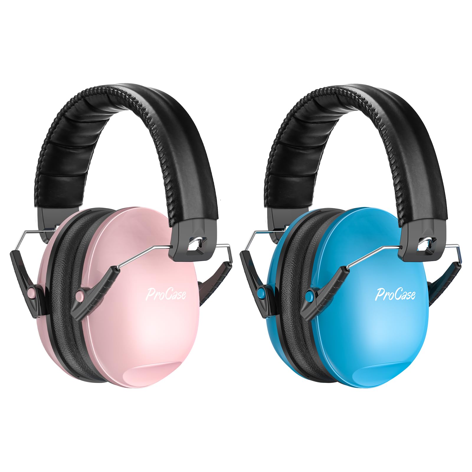 ProCase Ear Defenders Children, SNR 27dB Noise Cancelling Headphones for Kids Toddler, Kids Ear Defenders for Autism, Hearing Protection for Airplane Concert Fireworks -2 Pack, Lightpink & Blue — image 1