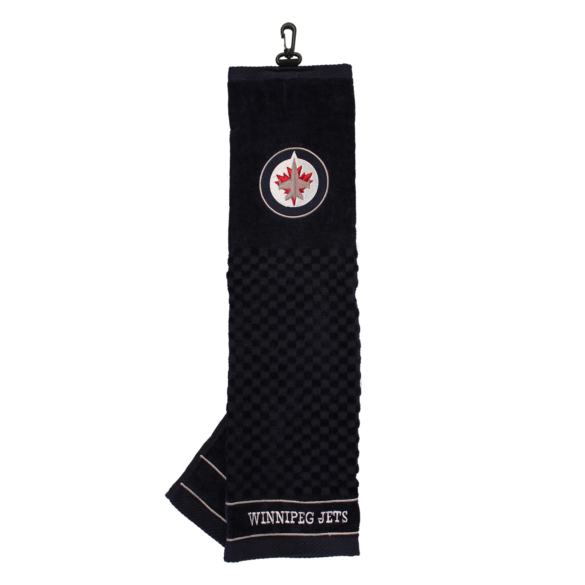 Team Golf NHL Winnipeg Jets Embroidered Golf Towel Embroidered Golf Towel, Checkered Scrubber Design, Embroidered Logo