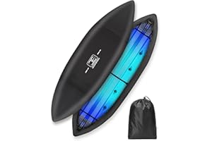 OCEANBROAD Kayak Cover, Water-Resistant UV-Resistant Kayak Canoe Fishing Boat Dust Covers for Outdoor Storage, Suitable for 9.3-10.5ft Length, Up to 34in Width, 420D Black