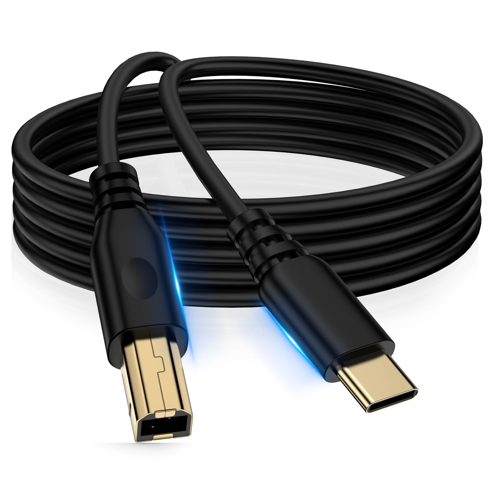 Photo 1 of 10FT USB B to USB C Printer Cable, USB Type B to Type C Cord MIDI Cable for iPhone 17 16 15,Samsung S25 S24, HP Brother Canon Printer, Laptop, Computer, MacBook Pro,Yamaha Piano,DJ Controller,Keyboard