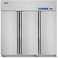 WESTLAKE 72" W Commercial Refrigerator 3 door 3 Section Stainless Steel Reach in Solid door Upright Fan Cooling 54 Cu.ft Cooler for Restuarant, Bar, Shop, etc