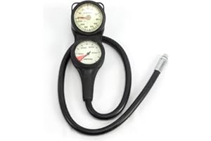 Sopras Sub, SPG Gauge 2 CONSOLE PRESSURE AND DEPTH, Gauge Analog Imperial, 2 inch, Scuba Diving, DIVING, SCUBA