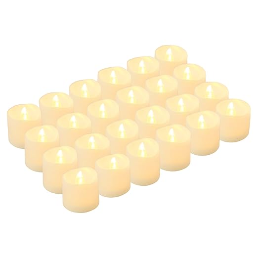 LED Teelichter Flammenlose Kerzen, Kohree 24 batteriebetriebene flackernde Kerzen, warmes Weiß