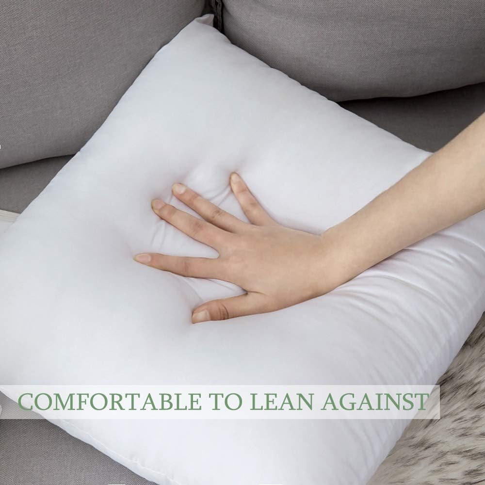 MIULEE Pack of 4 Hypoallergenic Premium Pillow Inserts Decorative Pillow Stuffers Square Form for Couch Sofa Bed Cushion 18x18 Inch: Kitchen & Dining