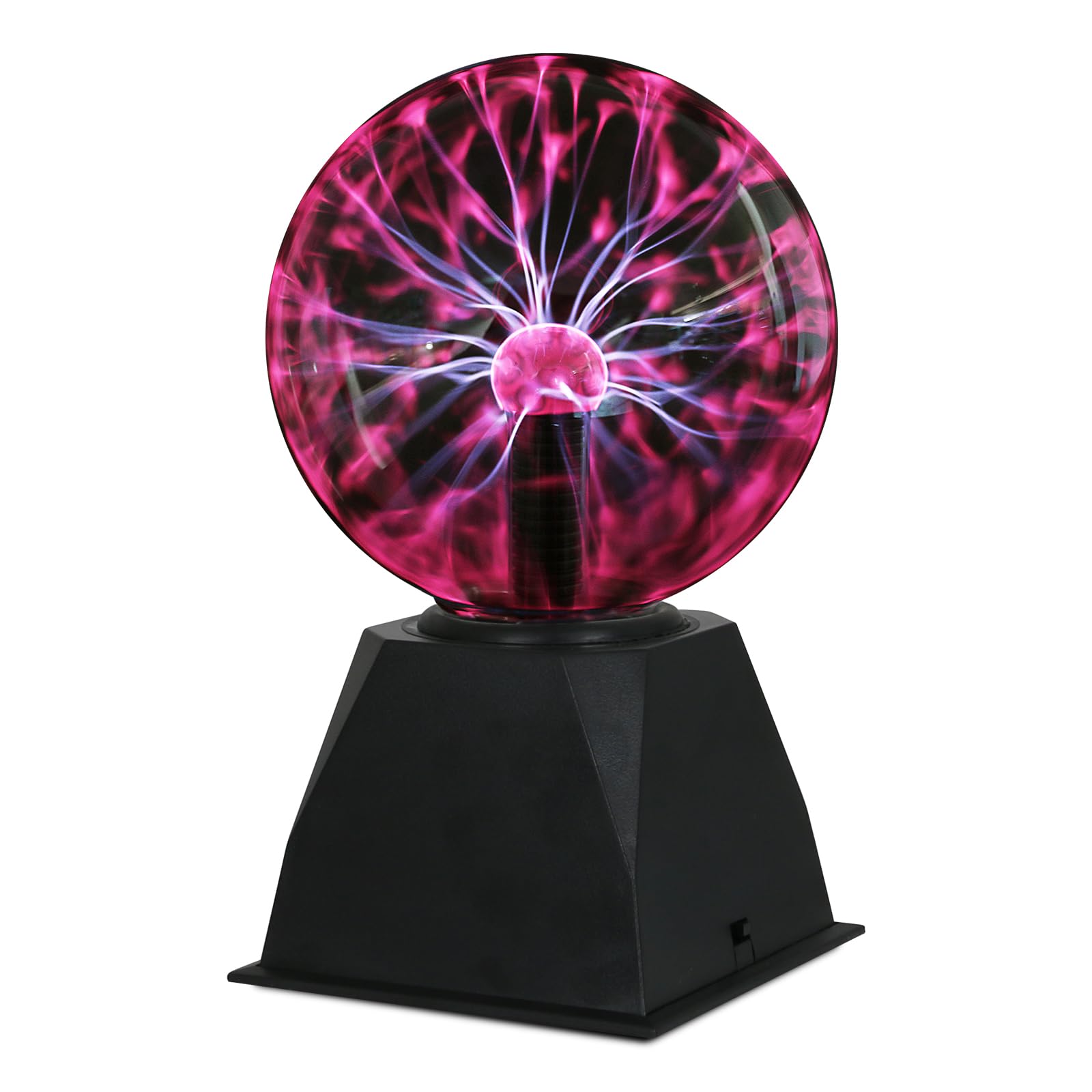 Pheashine Plasma Ball 5 inch, Plasma Lamp Touch Sensitive & Sound Activated Sphere Electric Plasma Globe Light, Stress Relief Desk Lamp for Parties, Christmas, Room Decoration