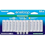 Panasonic BK-3MCCA16FA eneloop AA 2100 Cycle Ni-MH Pre-Charged Rechargeable Batteries, (package includes 16AA blue or 16AA wh