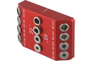 Professional Results Every Time 30 45 90 Degree Angled Drill Guide Jig for Wood Post For Cable Railing Installation (Red)