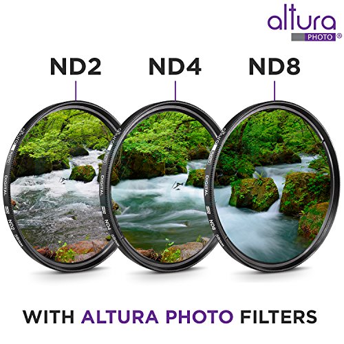 58MM Vivitar UV CPL FLD Filters, Altura Photo ND Filter Set, Collapsible Rubber Lens Hood, Tulip Lens Hood Bundle for Lenses with a 58mm Filter Size - Thumbnail 2
