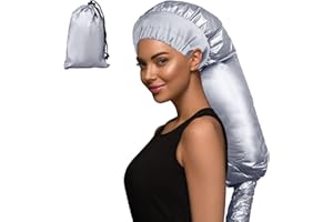 Bonnet Hair Dryer Attachment with Adjustable Headband-Large Hooded Hair Dryer Cap for drying fast at home,Easy to use for hai