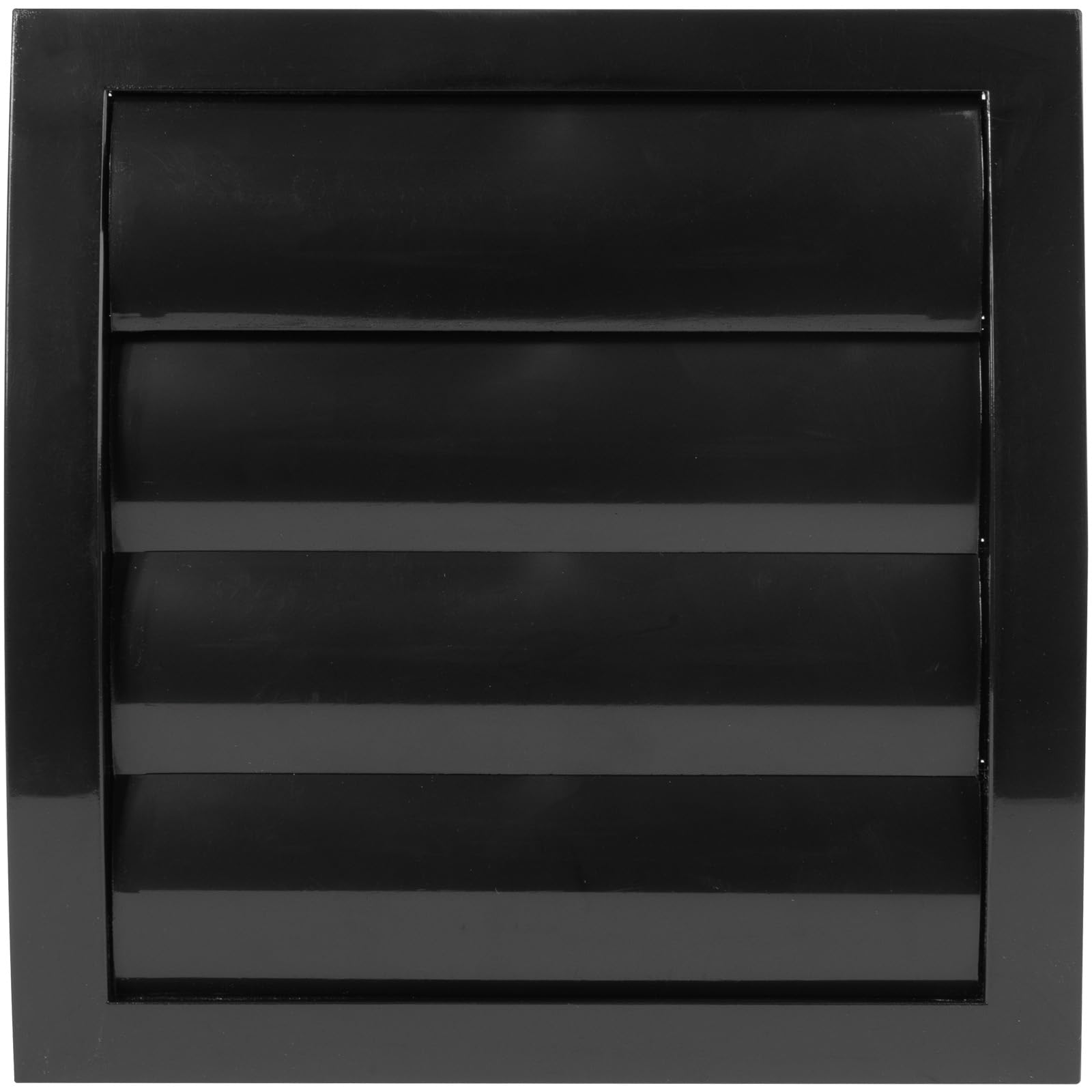 Vent Systems Ø150 mm / 6" Inch - Black Air Vent Plastic Cover - Louvered Outdoor Opening Flap Vent Built - in Pest Guard Screen HVAC for Home Improvement