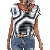 Zeagoo Sweater Vest Women Crew Neck Loose Fit Knit Lightweight T Shirts Pullover Casual Summer Outfits