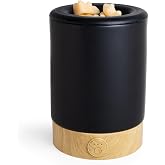 Happy Wax Black Signature Wax Melt Warmer for Scented Wax Melts, Cubes &amp; Tarts &ndash; Electric Wax Melter with Automatic Timer and No Scrape Silicone Dish for Easy Wax Removal