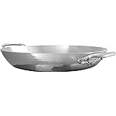 Mauviel M'ELITE Hammered 5-Ply Round Pan With Cast Stainless Steel Handles, 7.9-In