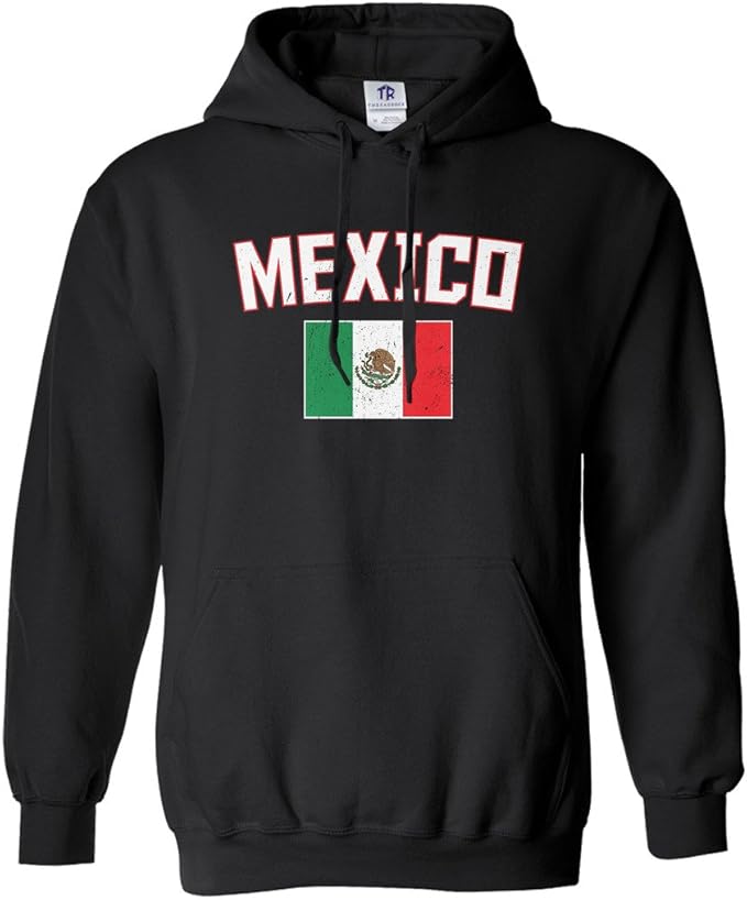 Amazon.com: Threadrock Women's Mexico Flag Hoodie Sweatshirt: Clothing
