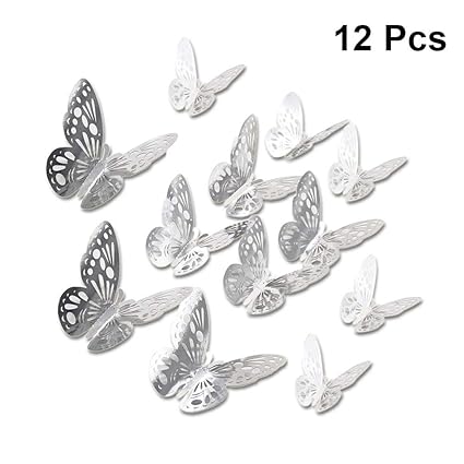 Stobok 12pcs 3d Butterfly Stickers Removable Mural Stickers