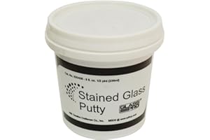 Glass Pro Stained Glass Lead Cement Putty Black 1/2 PINT (0.5kg) Ready to Use