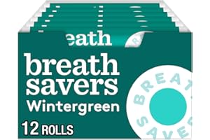 BREATH SAVERS Wintergreen Flavored Sugar Free Breath Mints Rolls, .75 oz (12 Count)