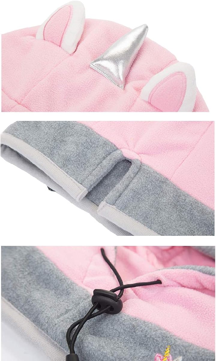 Azarxis Kids Balaclava Fleece Ski Face Mask Hat Neck Warmer Nose Cover Winter Animal Hood Cap for Boys Girls (Pink (Unicorn)): Clothing