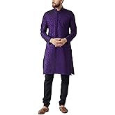 Sojanya (Since 1958 Men'S Jackquard Silk Only Long Kurta