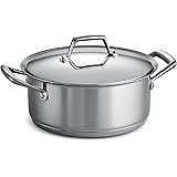 Tramontina Covered Dutch Oven Stainless Steel Tri-Ply Base 5 Quart, 80101/010DS