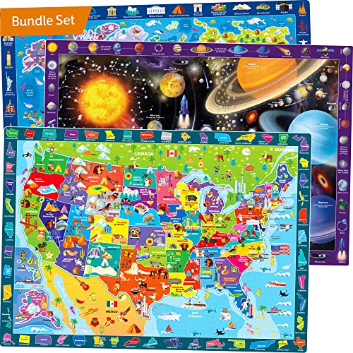 100-300 Piece Puzzles for Kids Ages 4-8 – 6 Pack Floor Puzzles for Kids