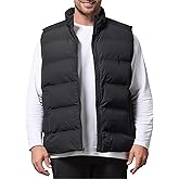 LINMYZAI Men's Puffer Vest Winter Sleeveless Lightweight Jacket Outdoor Warm Zipper Outerwear Vests