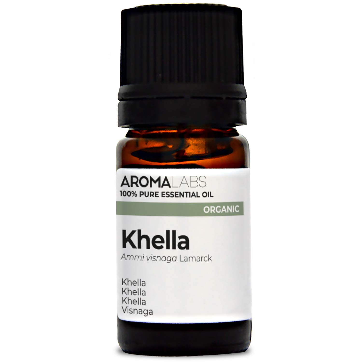BIO - KHELLA Essential Oil - 5mL - 100% Pure, Natural, Chemotyped and AB/Cosmos Certified - AROMA LABS (French Brand)