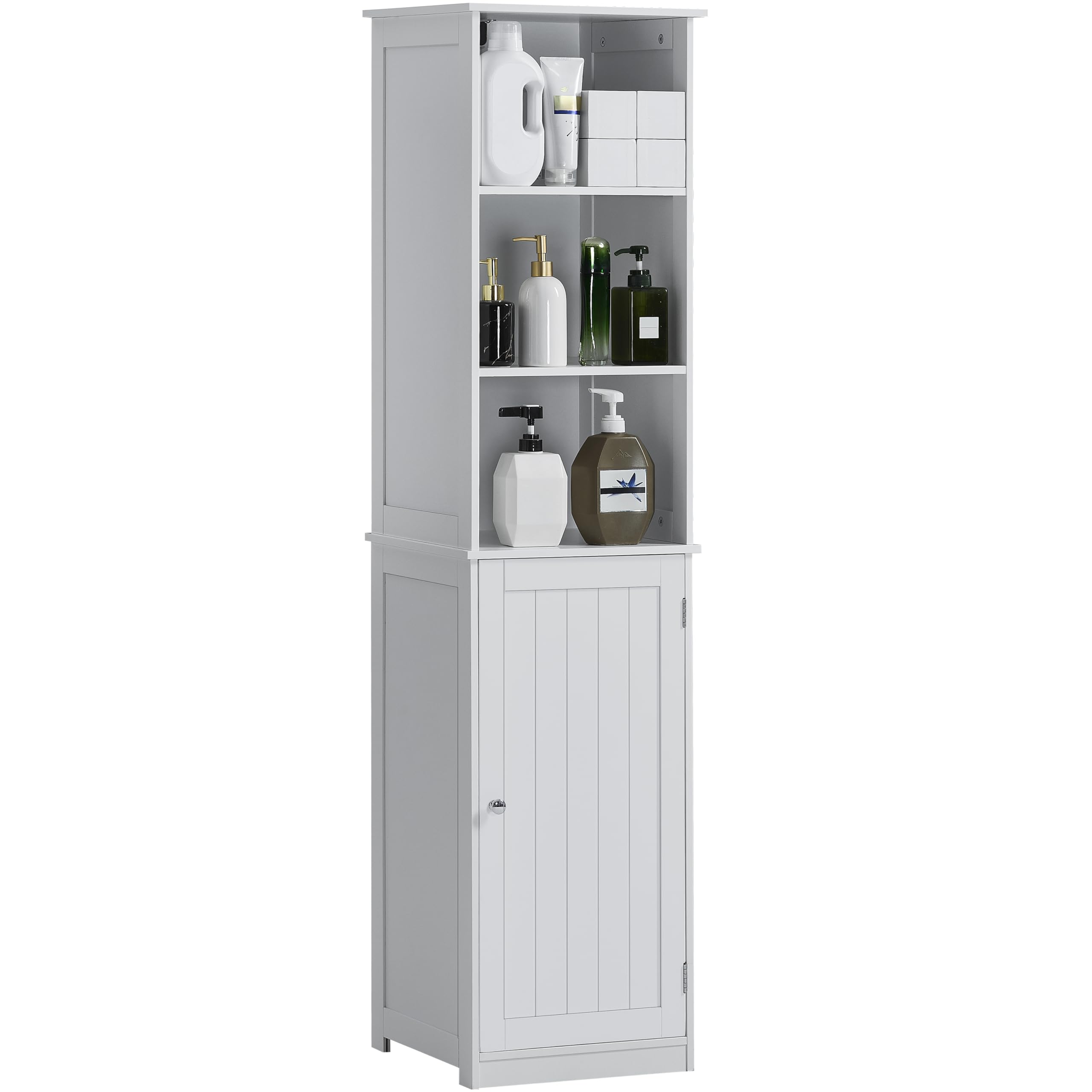 Bath Vida Priano Bathroom Cabinet Storage Cupboard Floor Standing Tallboy Unit, White