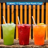 1ABOVE 180ml Clear Plastic Disposable Cups 100 Pack for Parties view 4