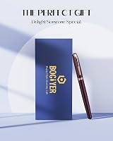 BOCIYER Samurai Fountain Pen Set with Titanium Tip Bent Nib 8 Cartridges Dark view 7