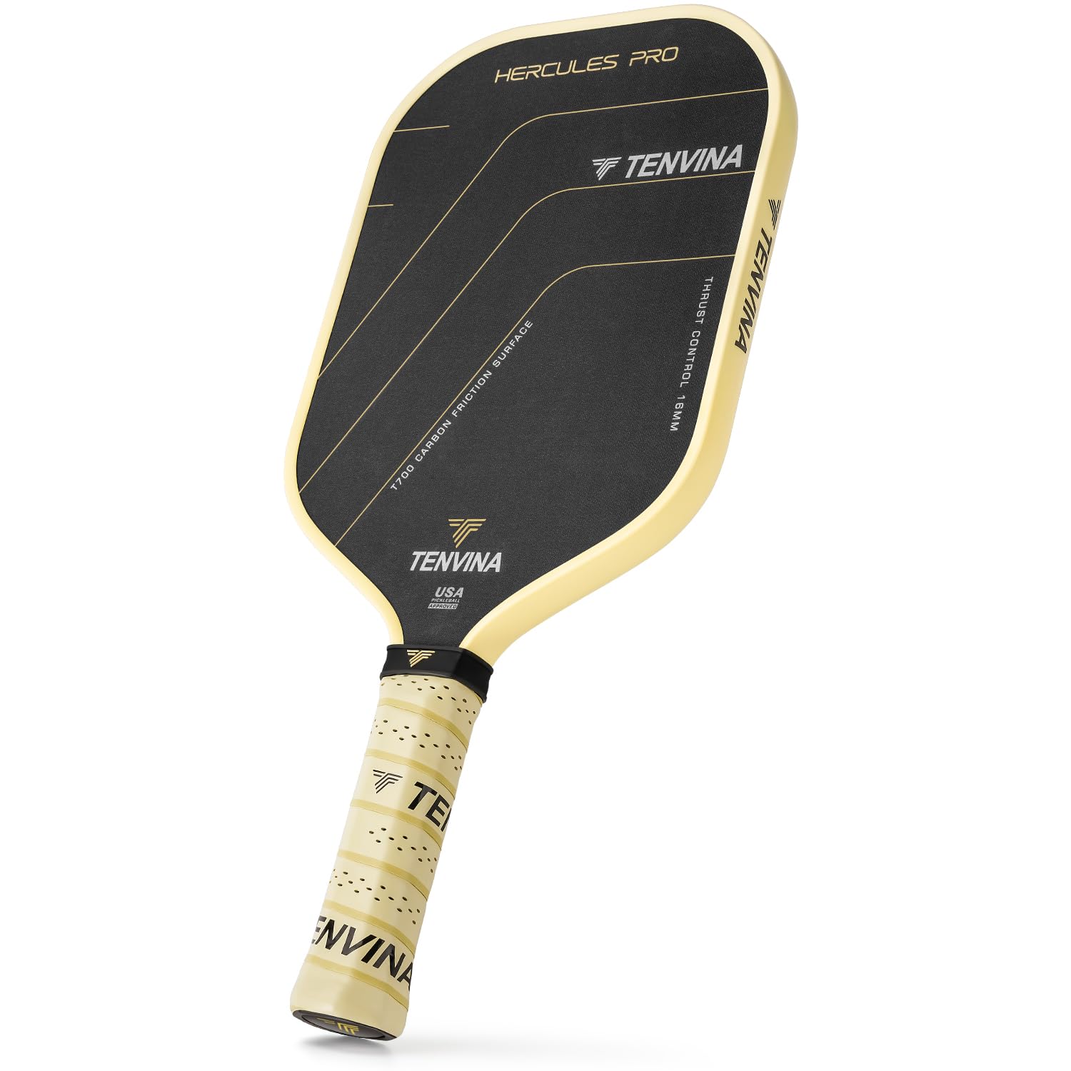 Photo 1 of TENVINA Pickleball Paddles, Thermoforming 4-Layer T700SC Friction Carbon Fiber Pickleball Paddle, Professional USAPA Pickle Ball Paddle Providing Strong Power and Spin for Athletes