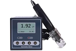 Industrial PH Controller ORP Meter Monitor Digital 0.02pH 1mV Upper Lower Limit Control Alarm PH Tester(Ph Controller)