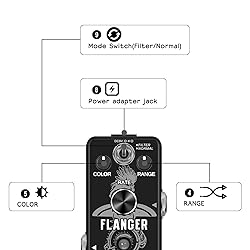 VSN Guitar Flanger Pedal - Classic Metallic Flanger