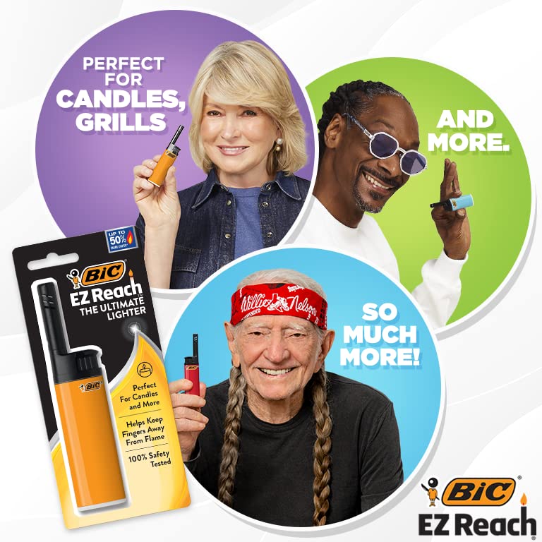 BIC EZ Reach Candle Lighter, The Ultimate Lighter with Wand for Candles