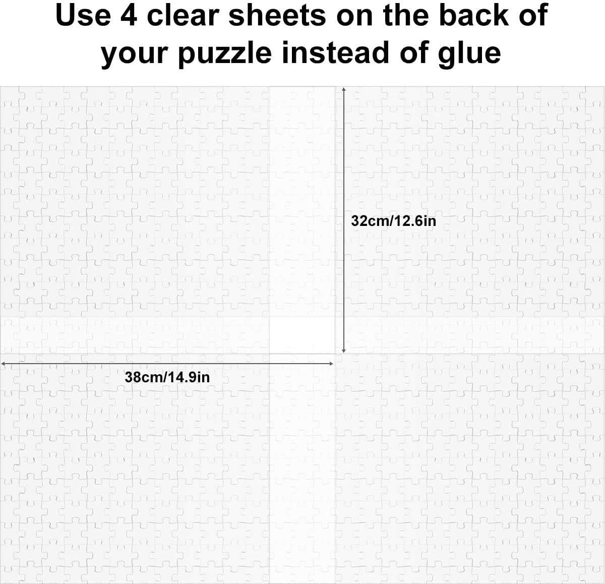 12 Sheets Puzzle Saver Peel and Glue Sheet - Clear Adhesive Backing for Jigsaw Puzzles - Self-Adhesive Backing - Image 5